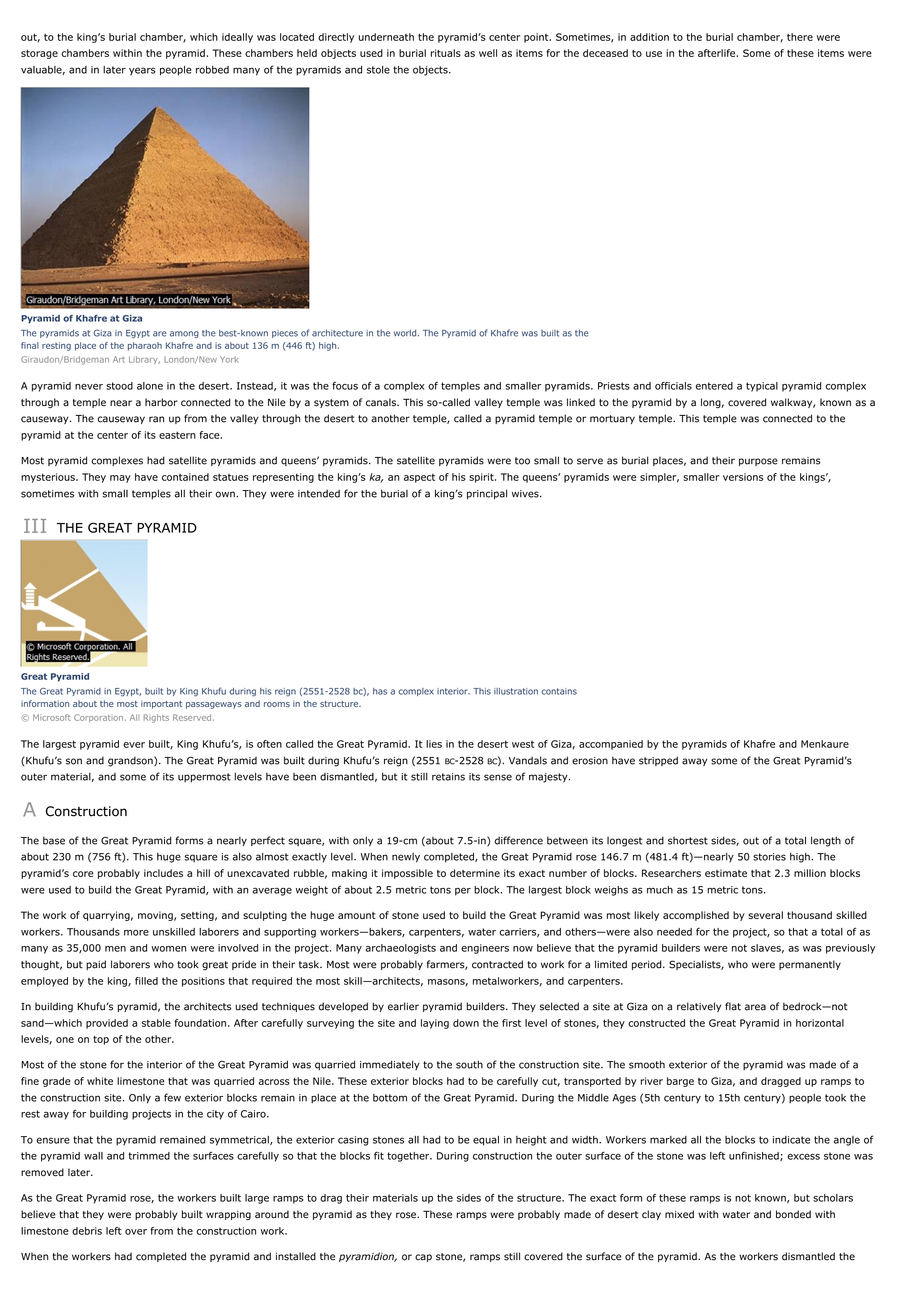 Prévisualisation du document Pyramids (Egypt) - history.