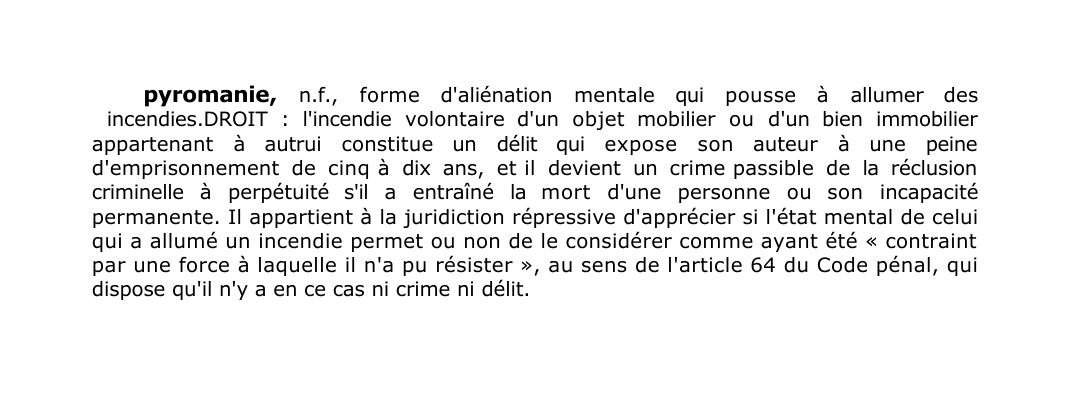 Prévisualisation du document pyromanie, n.
