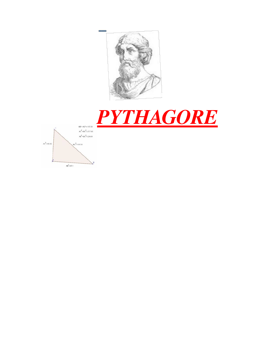Prévisualisation du document pythagore