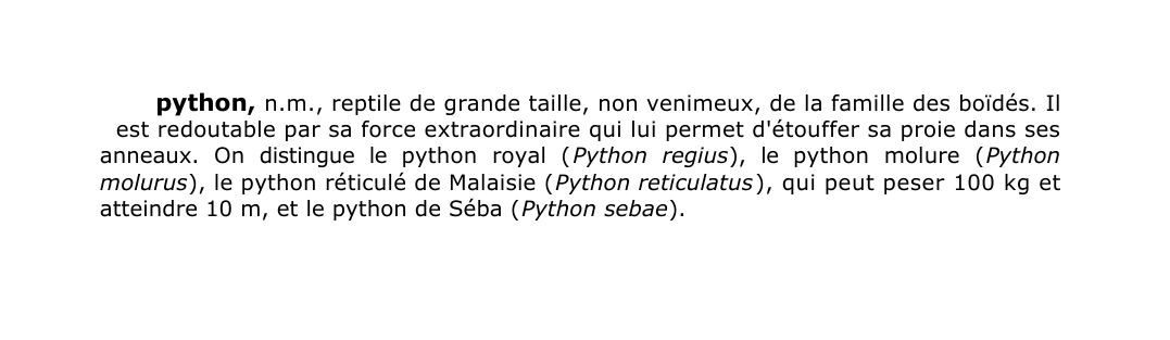 Prévisualisation du document python, n.