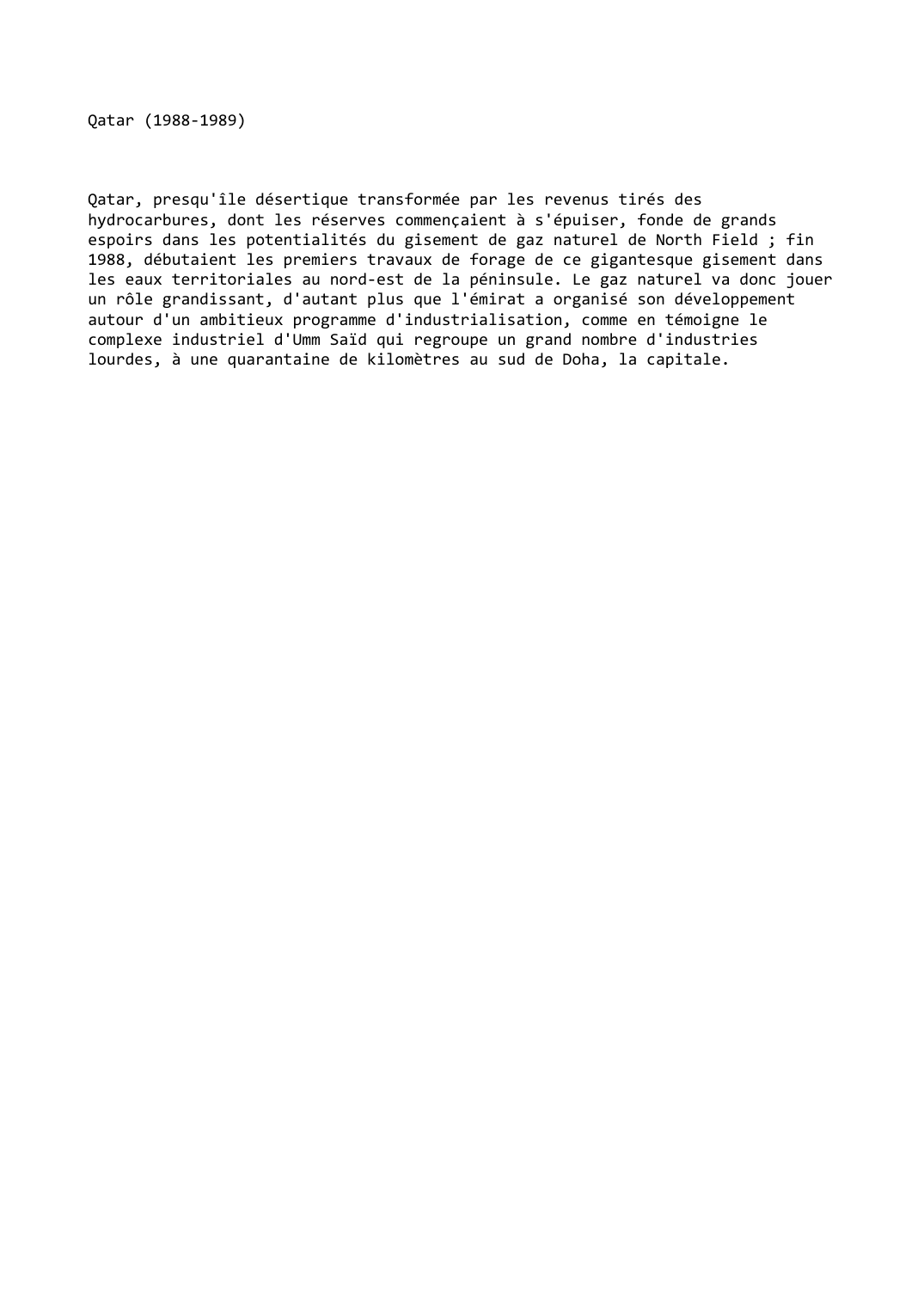Prévisualisation du document Qatar (1988-1989)
