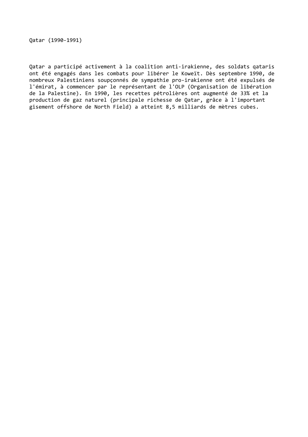 Prévisualisation du document Qatar (1990-1991)