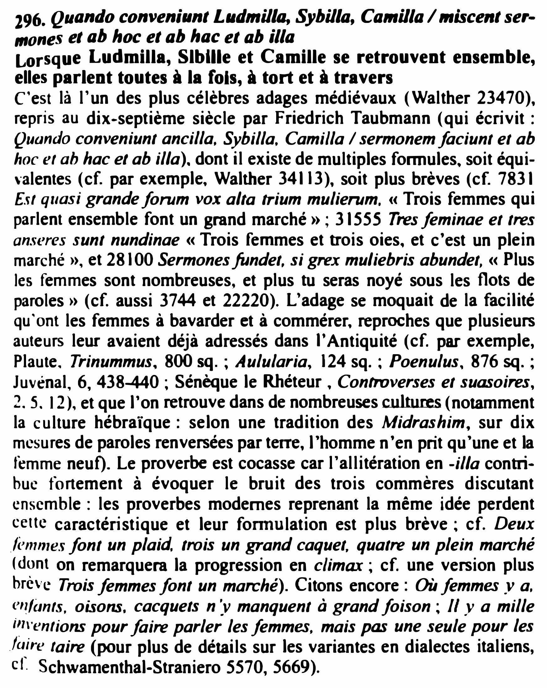 Prévisualisation du document Quando conveniunt Ludmilla, Sybilla, Camilla / miscent ser-mones et ab hoc et ab hac et ab illa