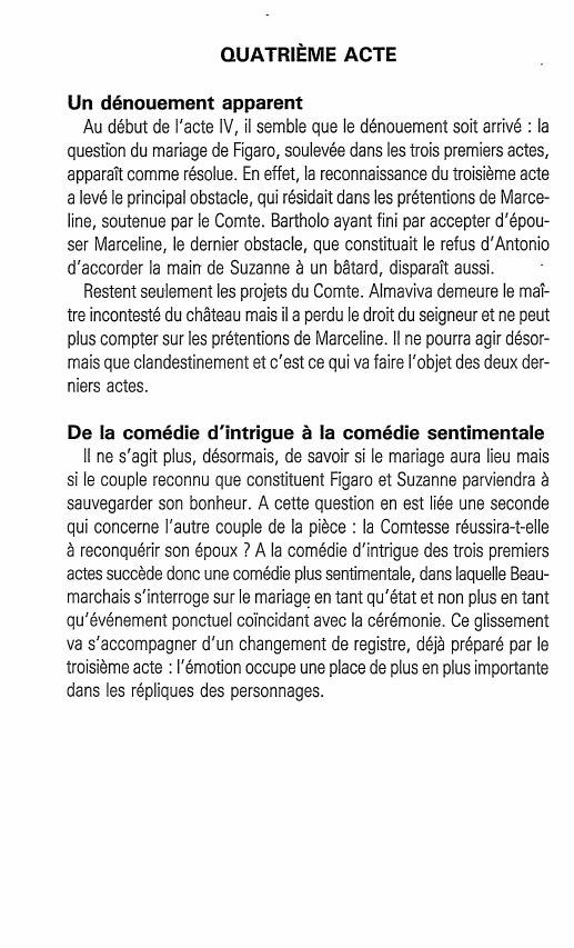 Prévisualisation du document QUATRIÈME ACTE -  Le Mariage de Figaro de Beaumarchais