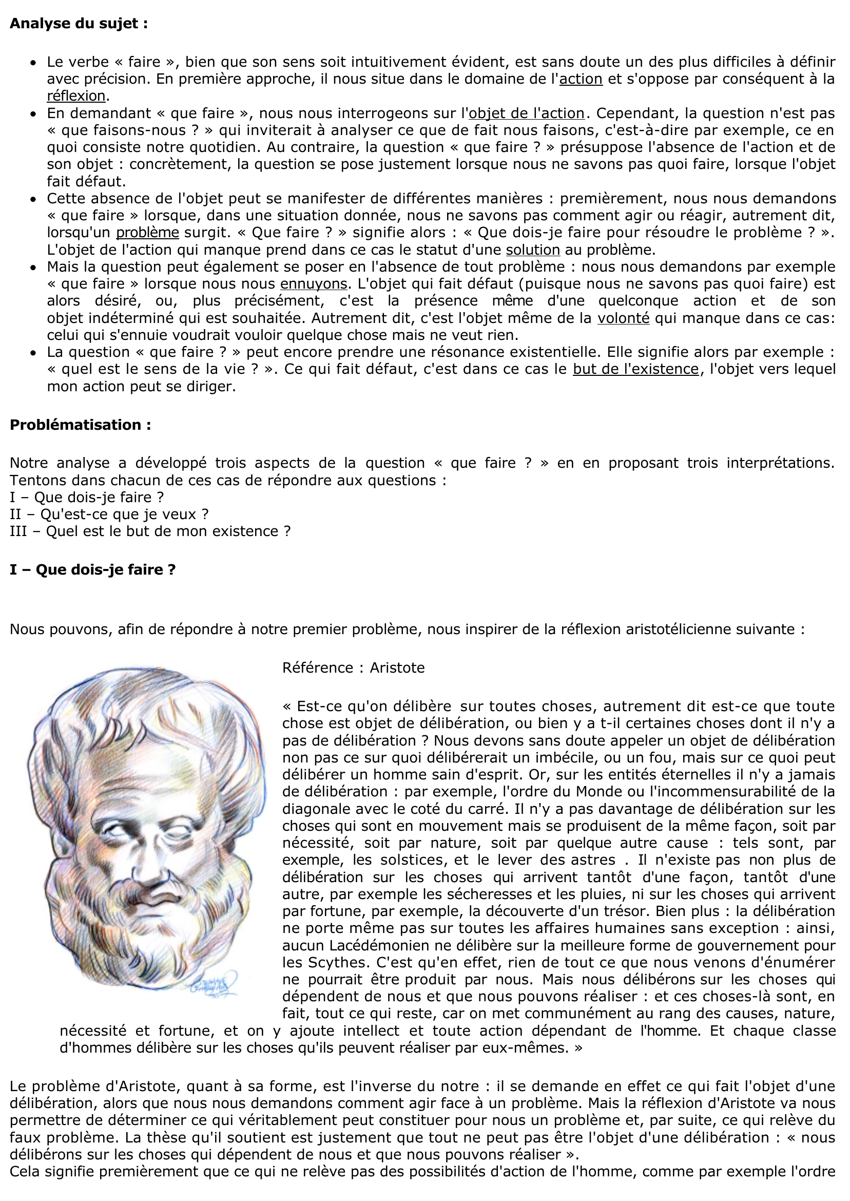 Prévisualisation du document Que faire  	?