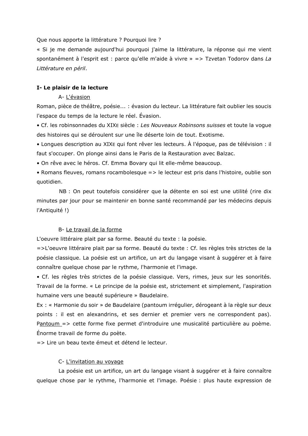 Prévisualisation du document Que nous apporte la littérature ? Pourquoi lire ?
« Si je me demande aujourd'hui pourquoi j'aime la littérature, la...