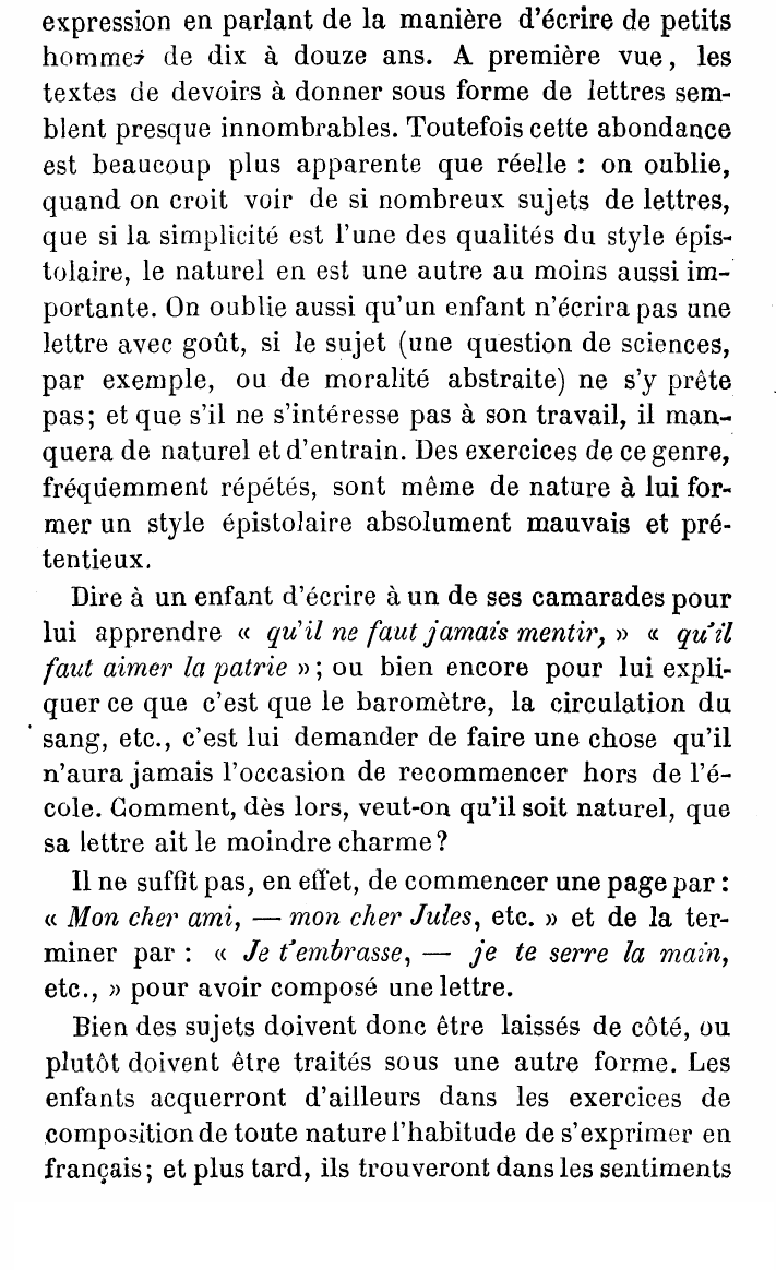 Prévisualisation du document Que pensez-vous des petites lettres données comme exercices de style ?