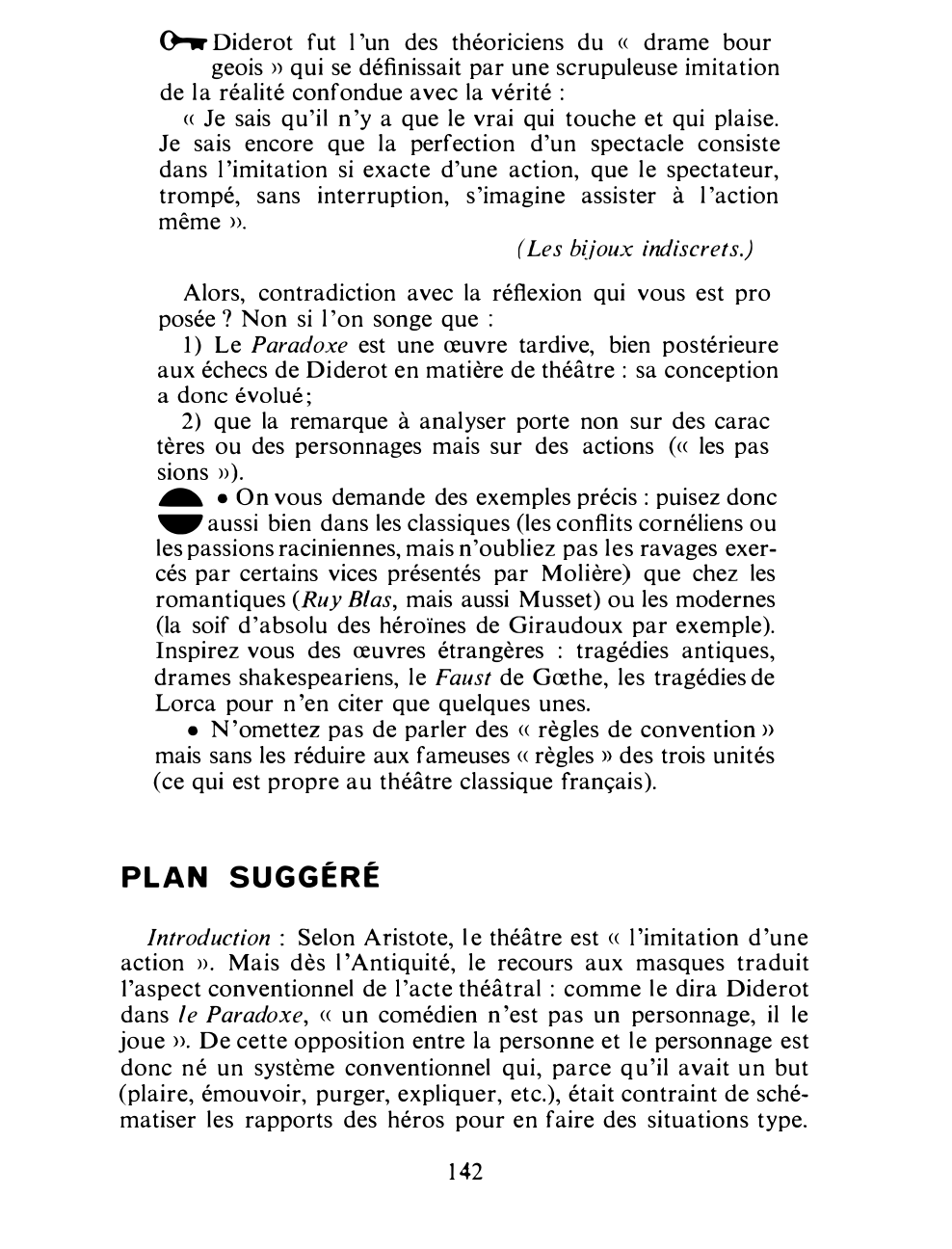 Prévisualisation du document Que pensez vous personnellement de cette affirmation de Diderot :  « Les images des passions au théâtre n’en sont pas les vraies images, ce n’en sont que des portraits outrés, que de grandes caricatures assujetties à des règles de convention. »  Diderot, Paradoxe sur le comédien.