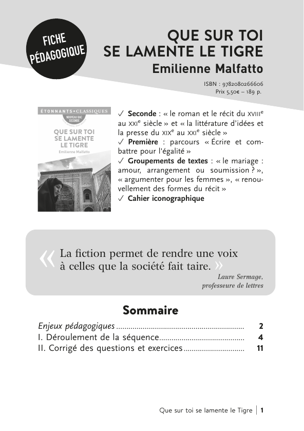 Prévisualisation du document que sur toi se lamente le Tigre