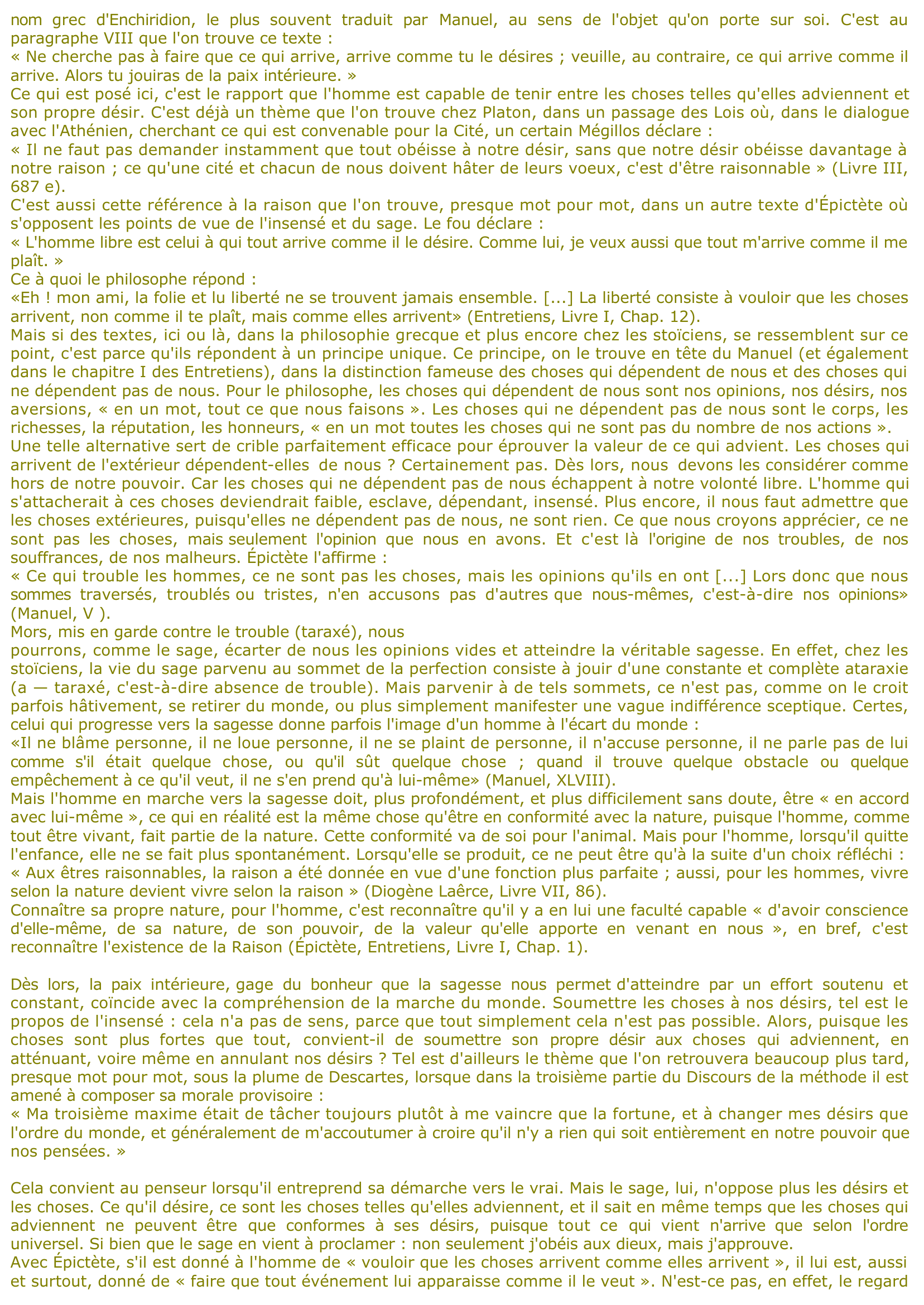 Prévisualisation du document Que veut dire "vivre selon la nature"	?
