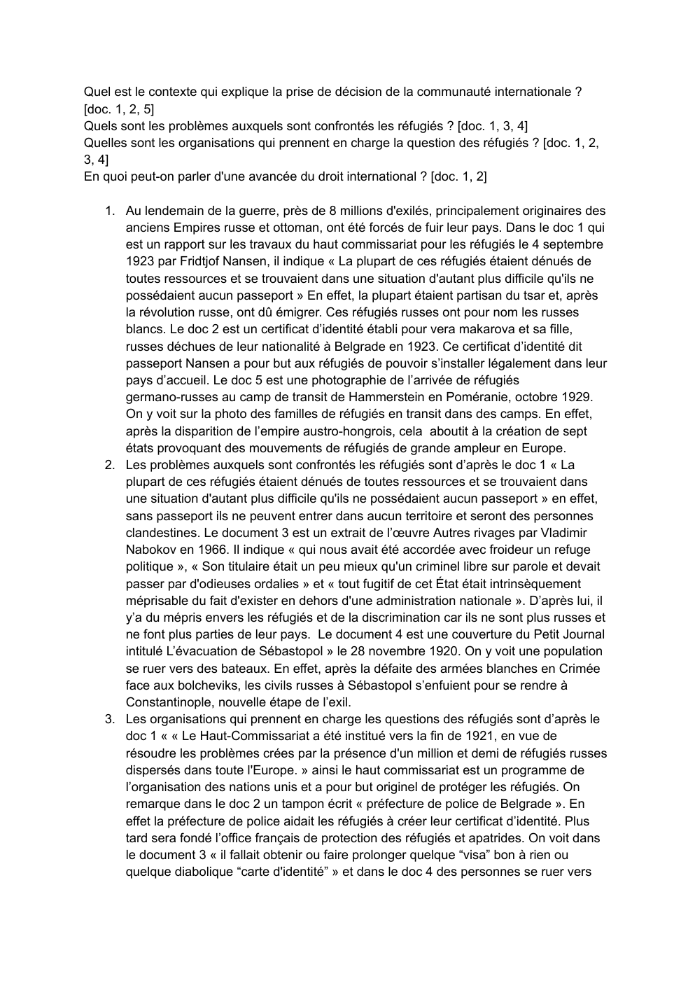 Prévisualisation du document Quel est le contexte qui explique la prise de décision de la communauté internationale ?