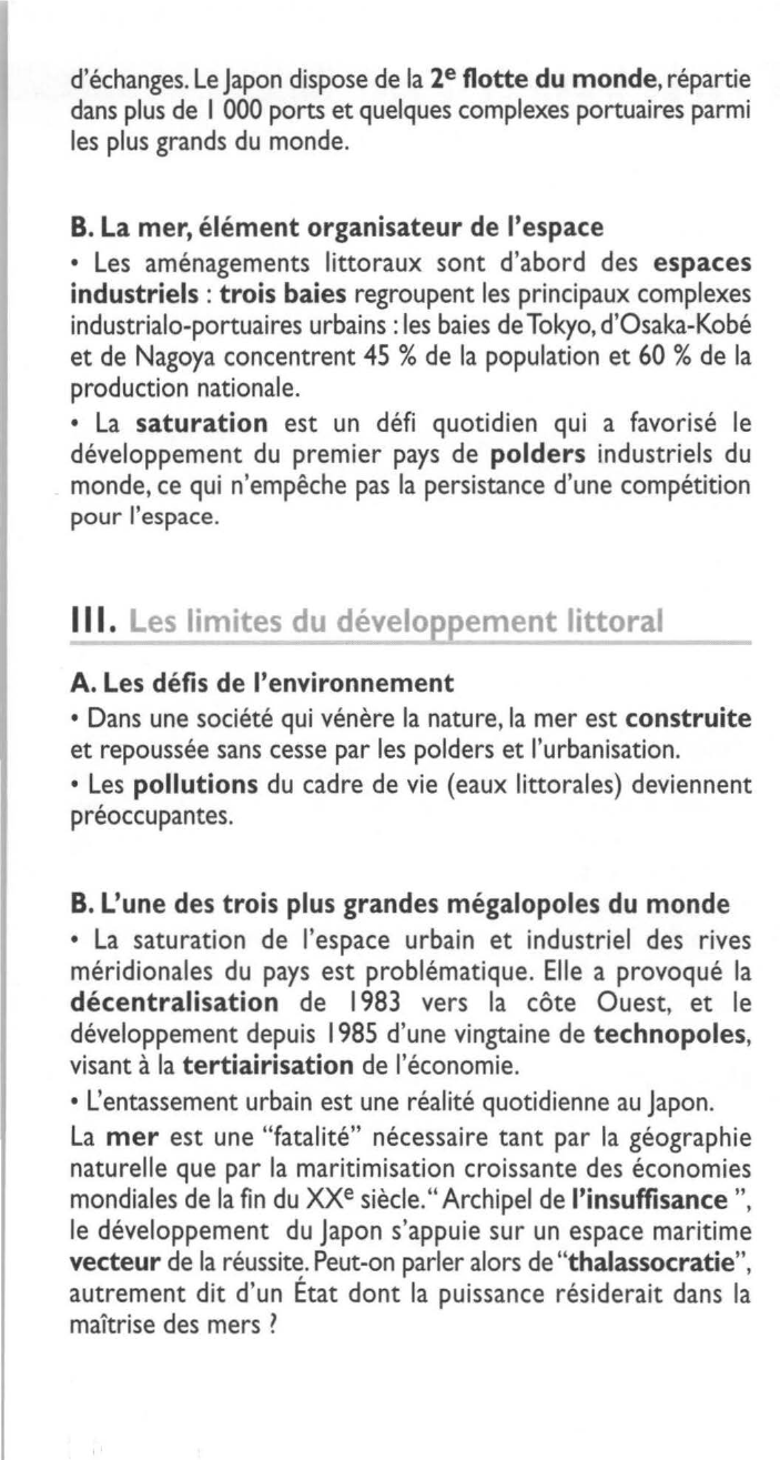 Prévisualisation du document Quel est le rôle de la mer dans la géographie du Japon ?