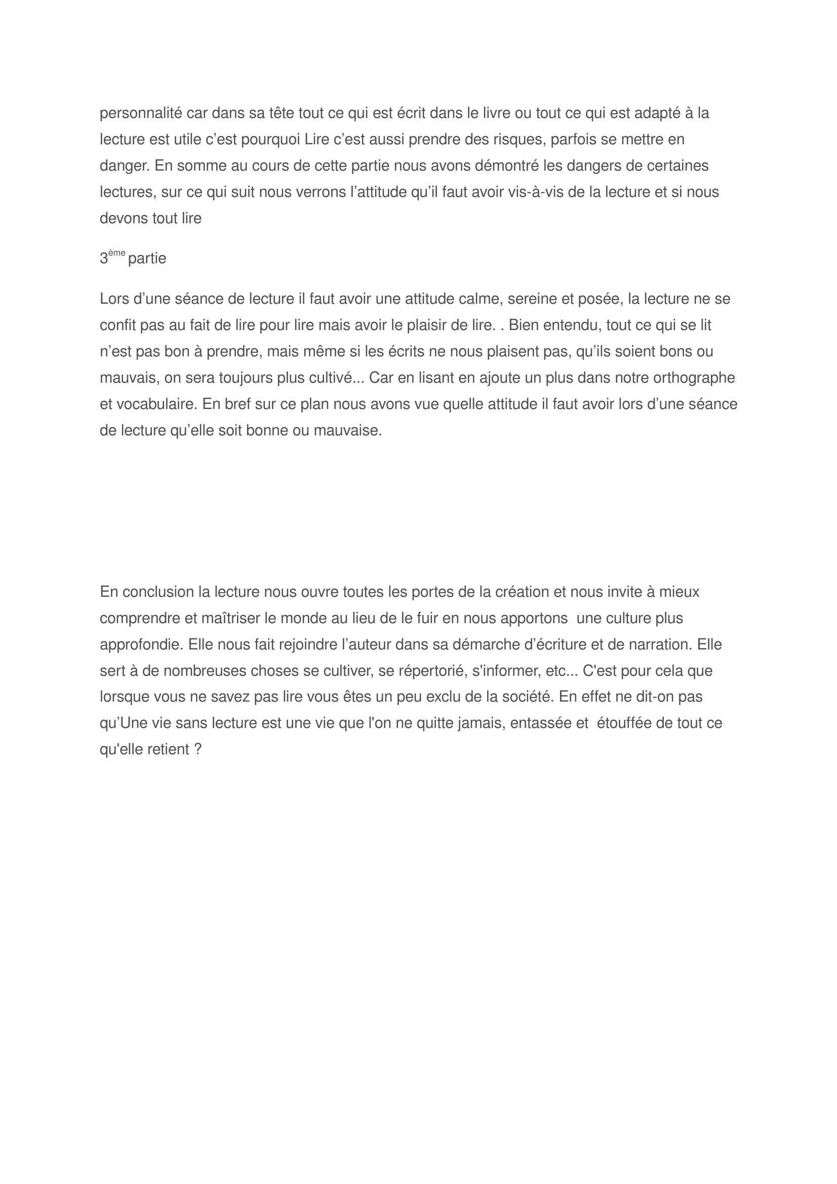 Prévisualisation du document Quel est l'utilité de la lecture ?