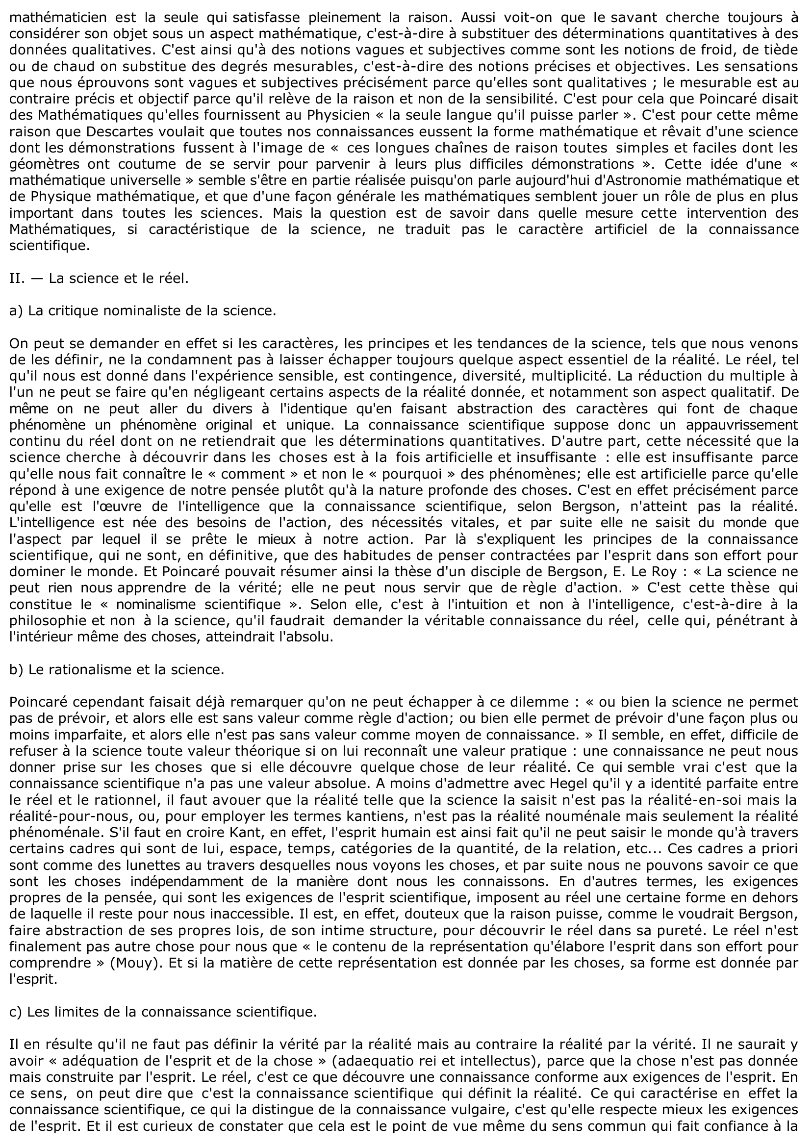 Prévisualisation du document Quelle connaissance la science nous donne-t-elle de la réalité ?