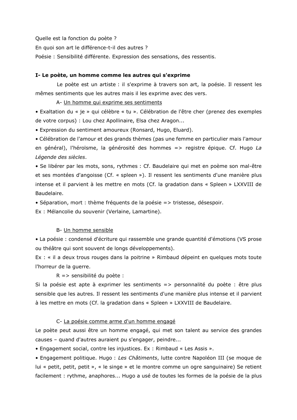 Prévisualisation du document Quelle est la fonction du poète ?
En quoi son art le différence-t-il des autres ?
Poésie : Sensibilité différente....