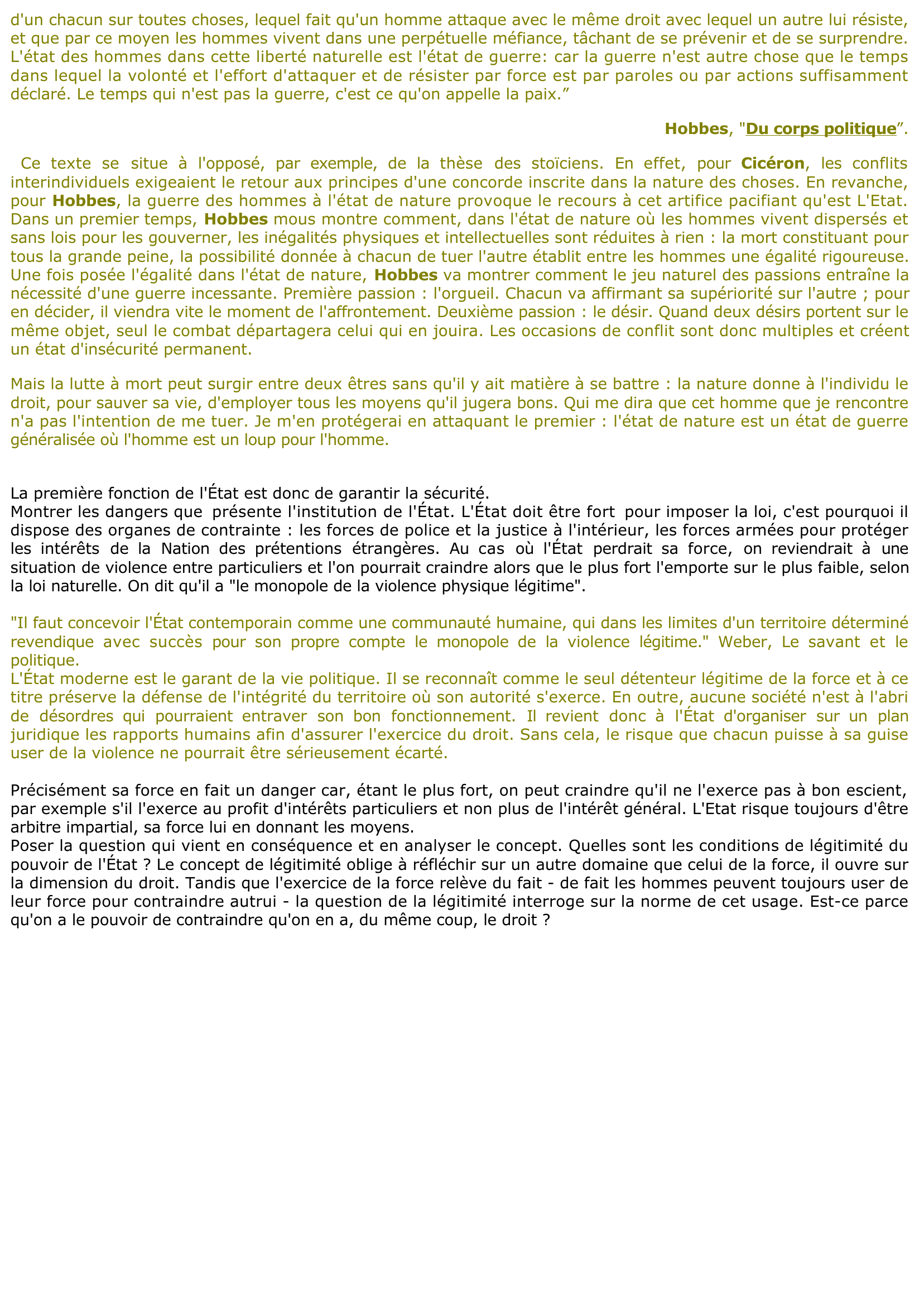 Prévisualisation du document Quelle est la fonction première de l'État ?
