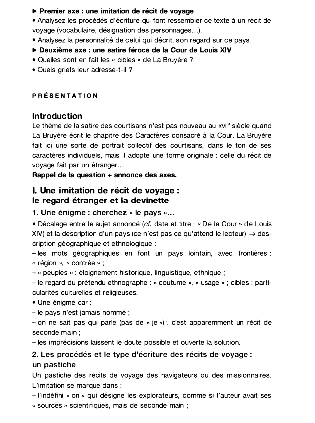 Prévisualisation du document ► Quelle image de la Cour présente La Bruyère à travers cette imitation du récit de voyage ?