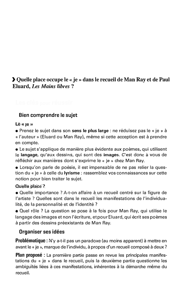 Prévisualisation du document Quelle place occupe le « je » dans le recueil de Man Ray et de Paul Eluard, Les Mains libres ?
