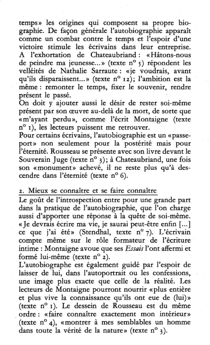 Prévisualisation du document Quelles raisons les écrivains ont-ils d’écrire leur autobiograghie ?