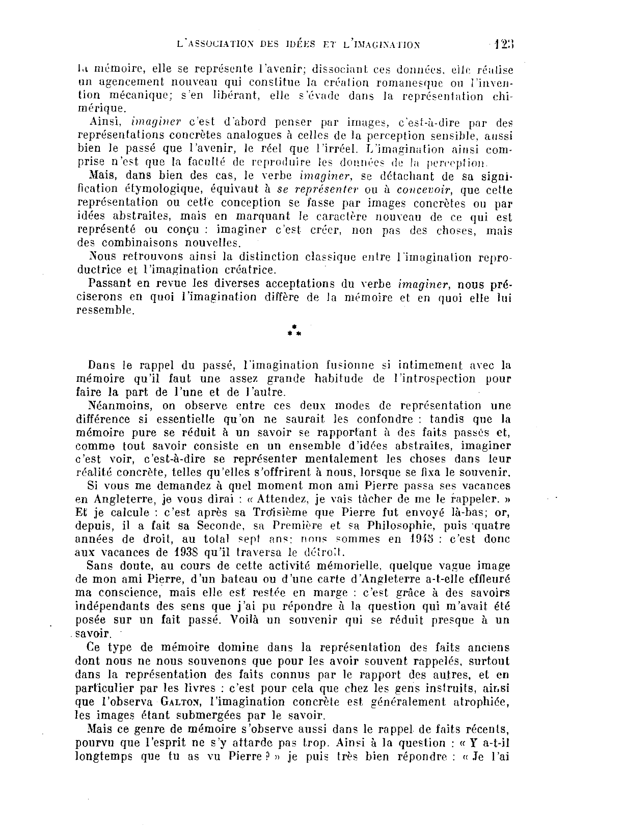 Prévisualisation du document Quelles ressemblances et quelles différences y a-t-il entre « se souve  nir » et « imaginer » dans les diverses acceptions de ce mot ?