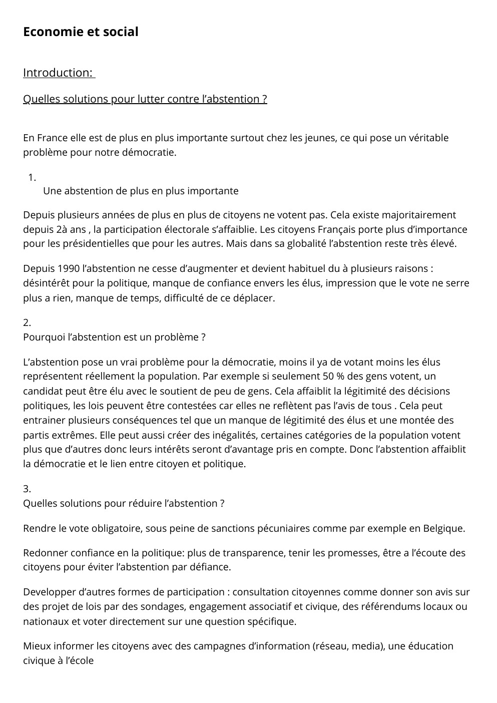 Prévisualisation du document Quelles solutions pour lutter contre l'abstention ?