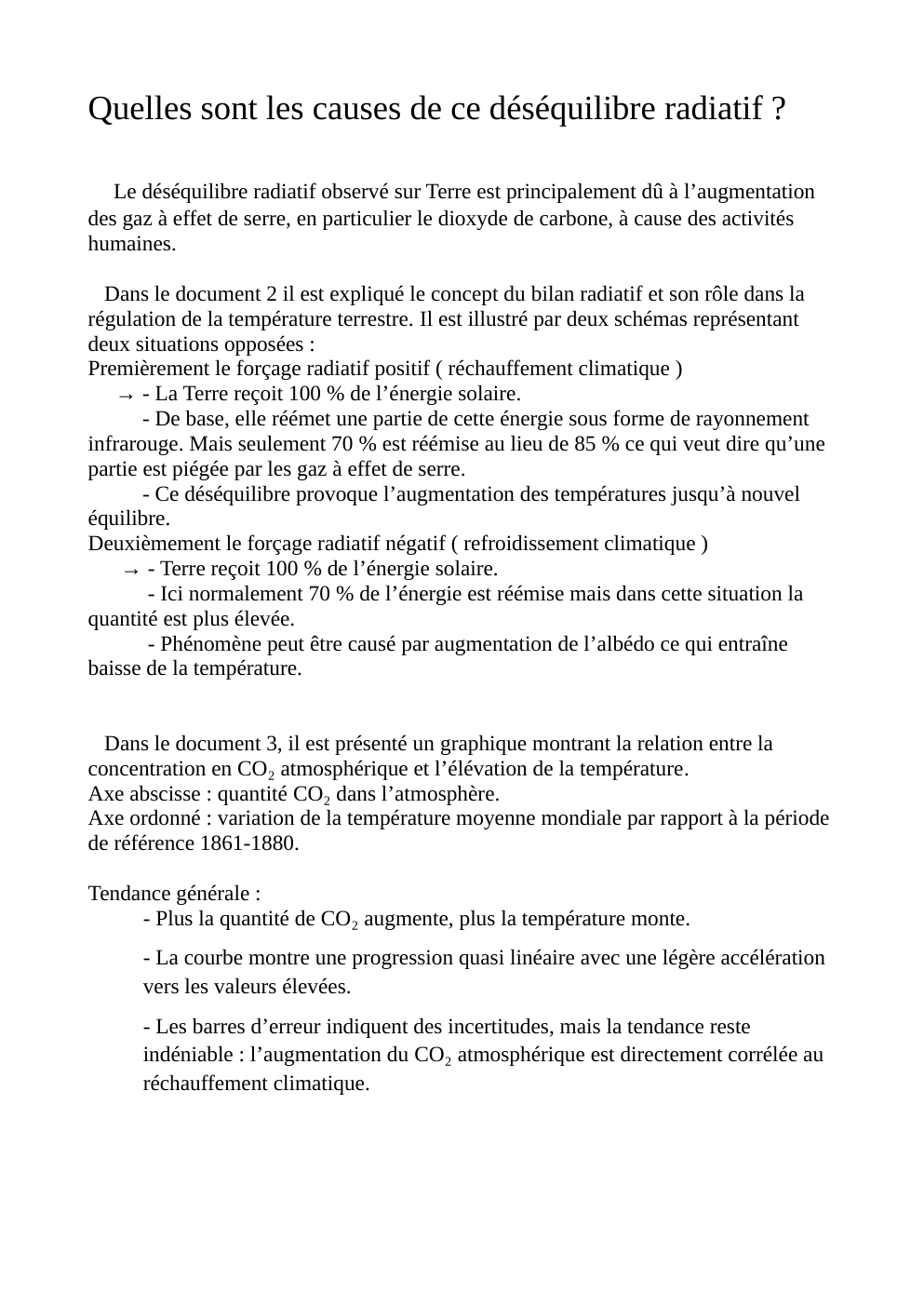 Prévisualisation du document Quelles sont les causes de ce déséquilibre radiatif ?