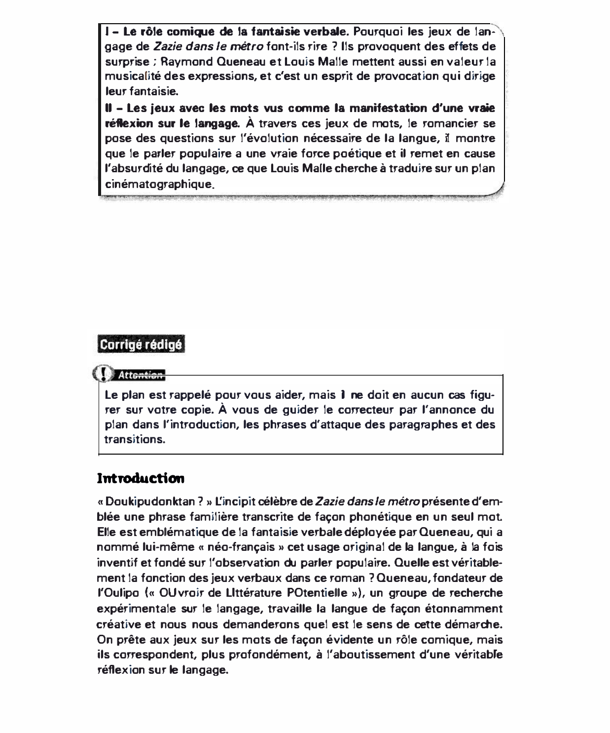 Prévisualisation du document Quelles sont les fonctions des jeux de langage dans Zazie dans le métro ?