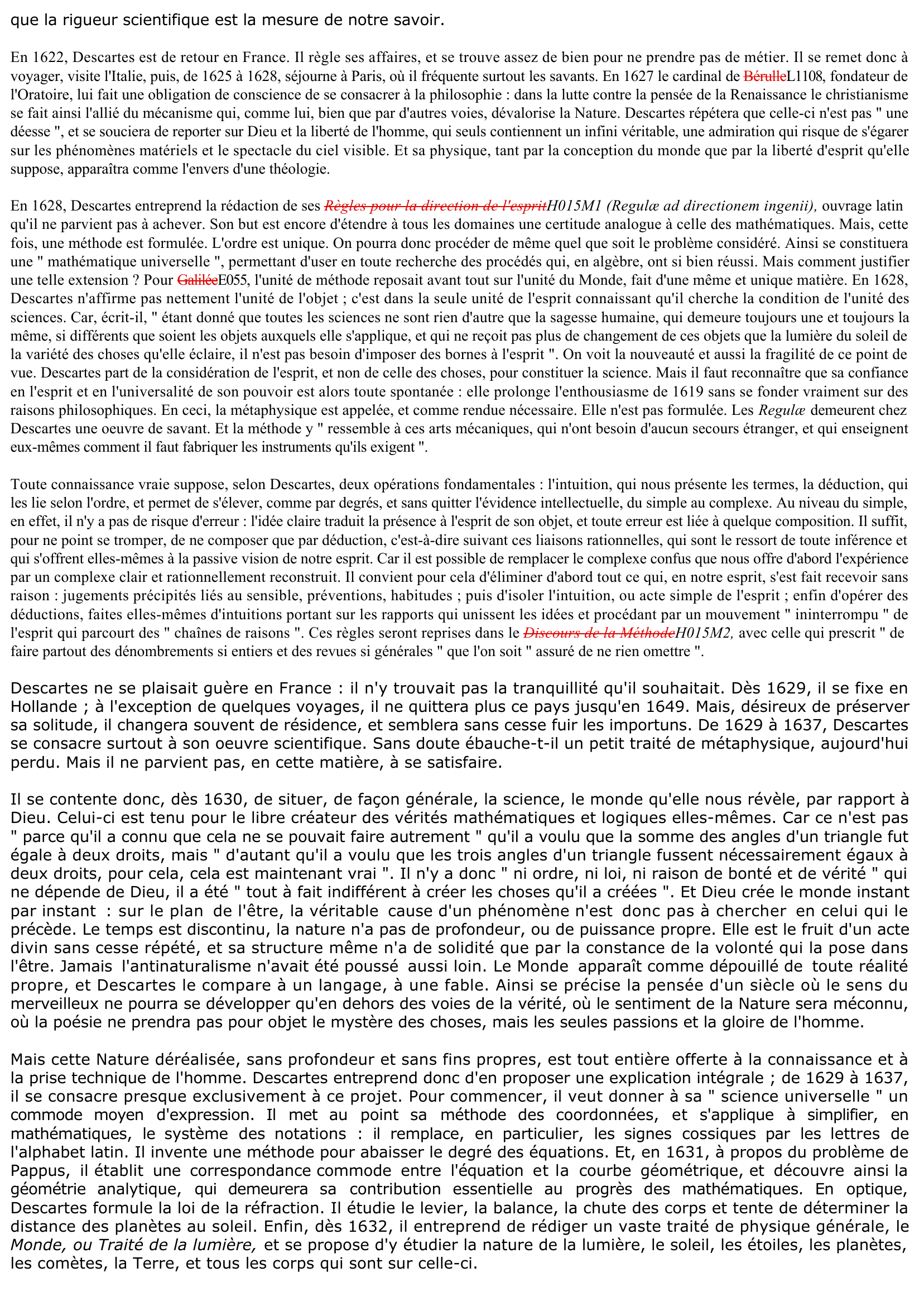 Prévisualisation du document Quelques formules résument, dans la mémoire des hommes, la pensée de Descartes
