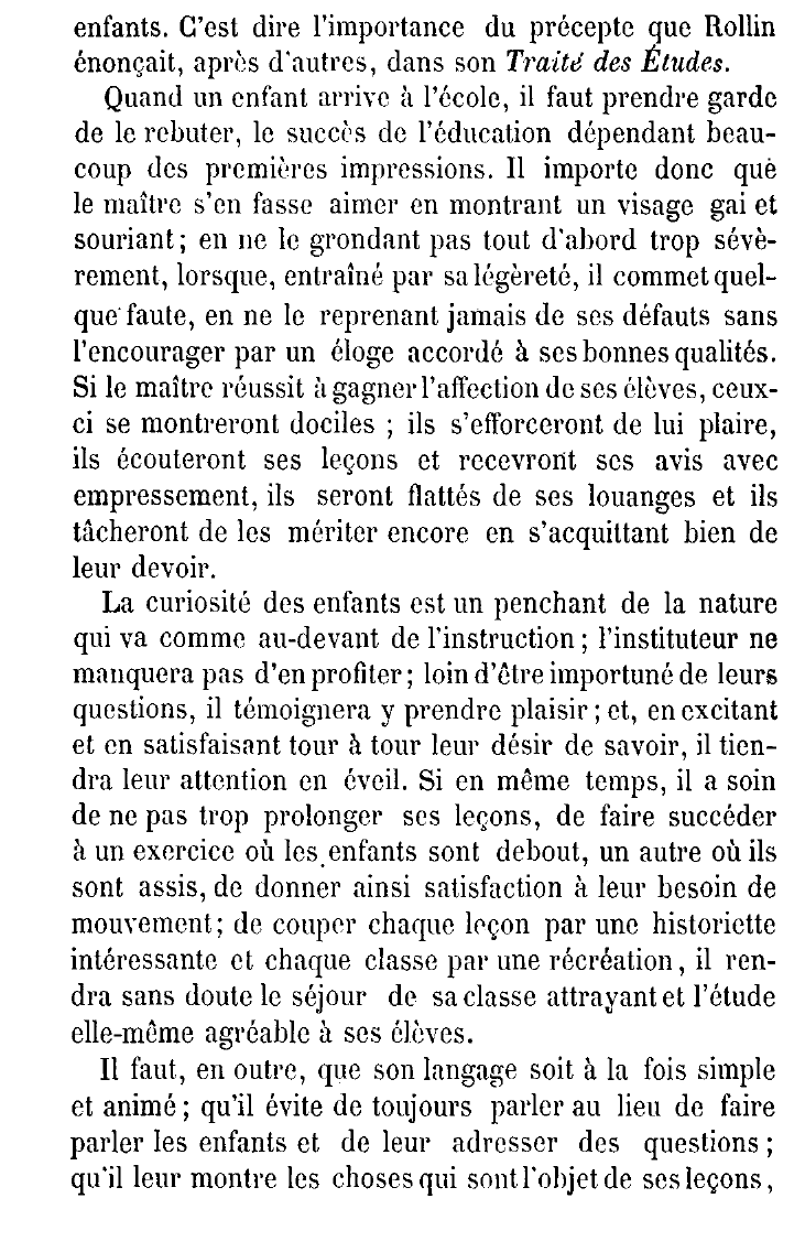 Prévisualisation du document Quels moyens doit-on mettre en usage pour rendre l'étude aimable aux enfants ?