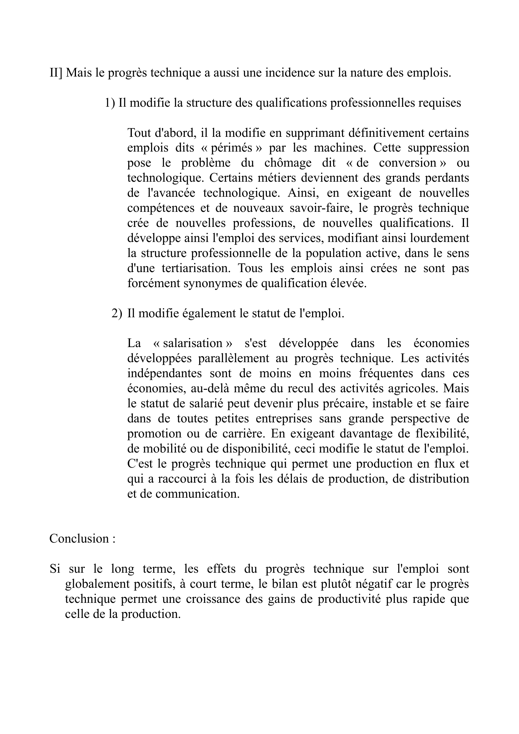 Prévisualisation du document Quels sont les effets du progrès technique sur l'emploi ?