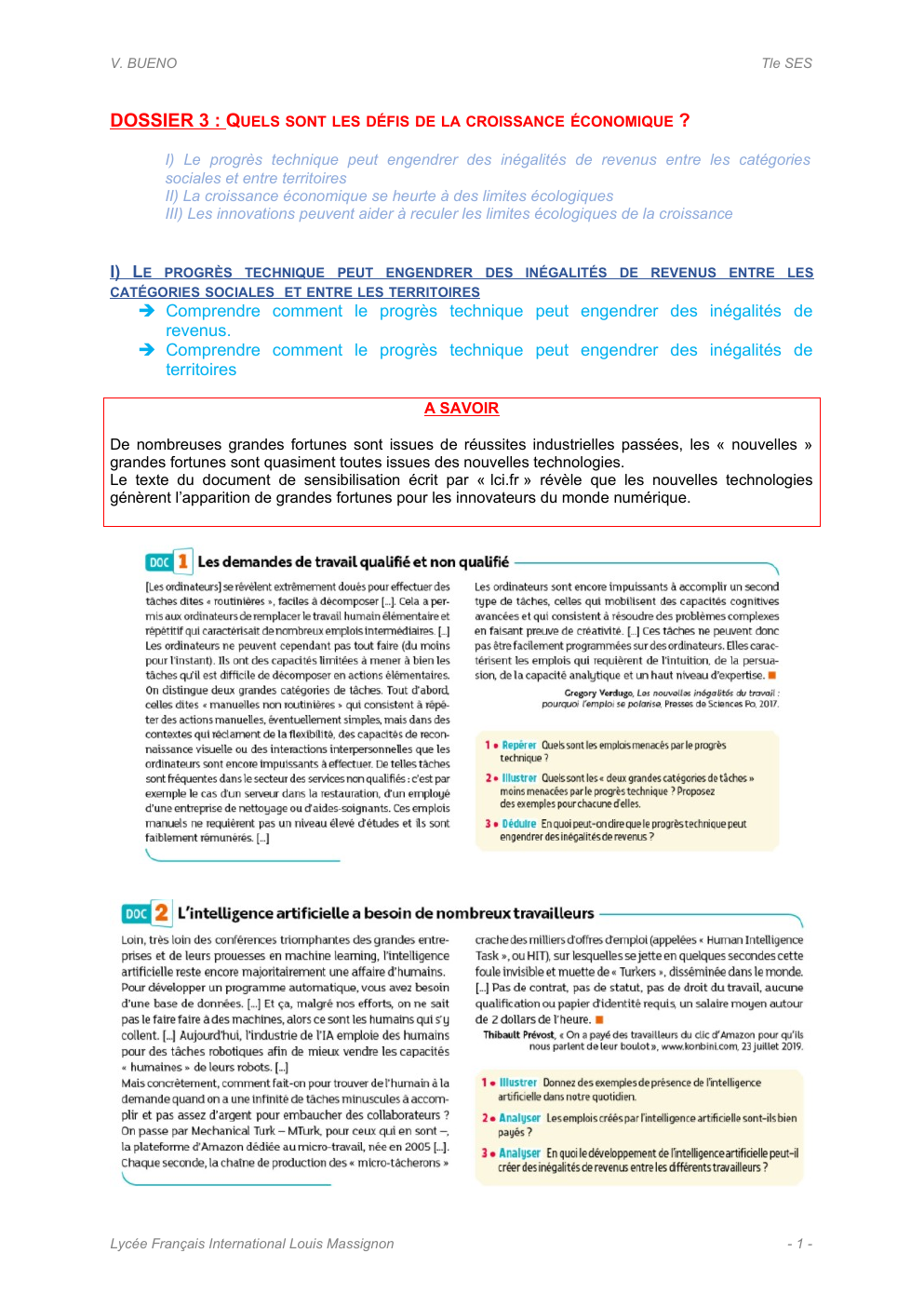 Prévisualisation du document Quels sont les sources et les defis de la croissance economique