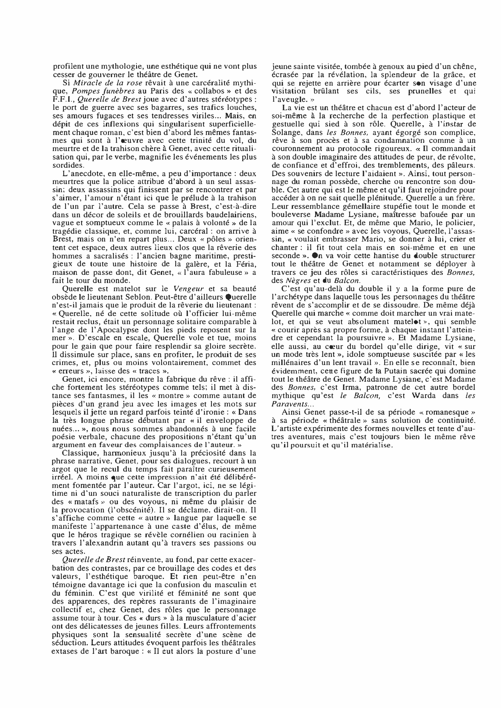 Prévisualisation du document Querelle de Brest de Genet (résumé & analyse)