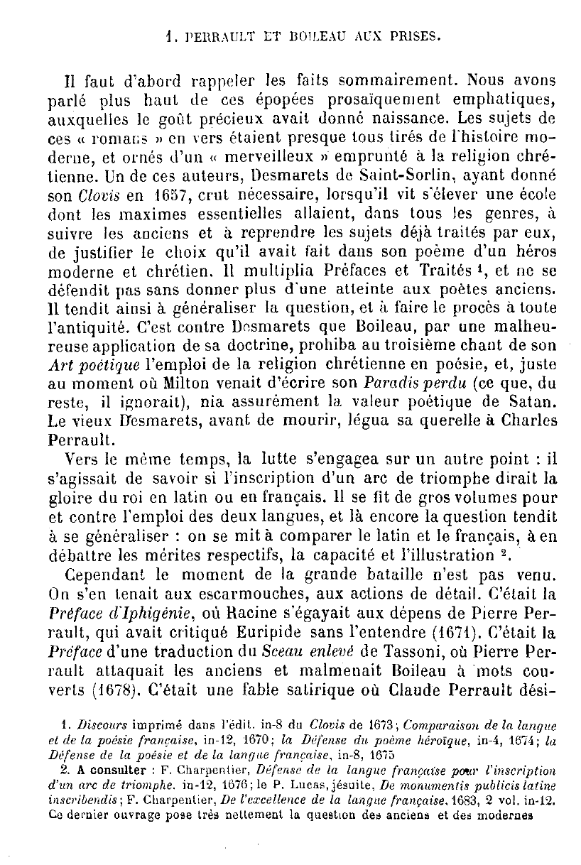 Prévisualisation du document QUERELLE DES ANCIENS ET DES MODERNES