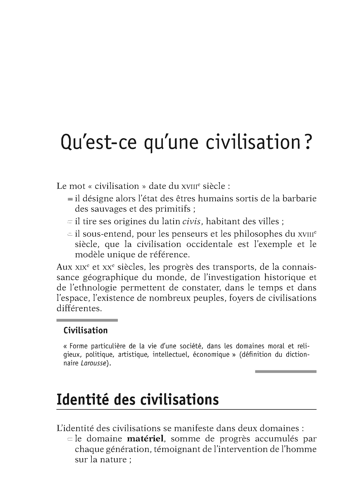 Prévisualisation du document Qu'est-ce que la civilisation ?