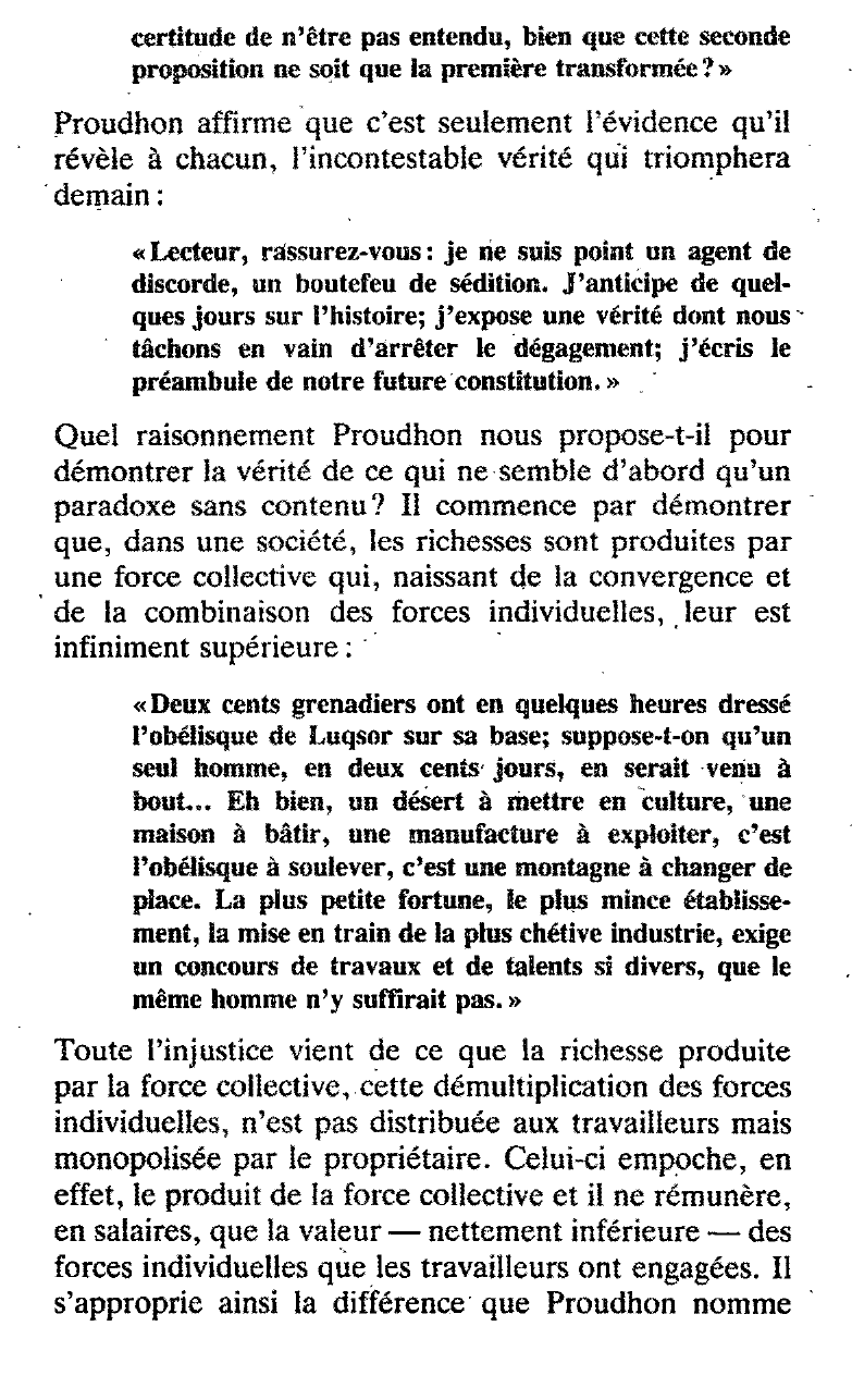Prévisualisation du document « Qu'est-ce que la propriété ? [...] C'est le vol. » Proudhon, Qu'est-ce que la propriété ?, 1840. Commentez cette citation.