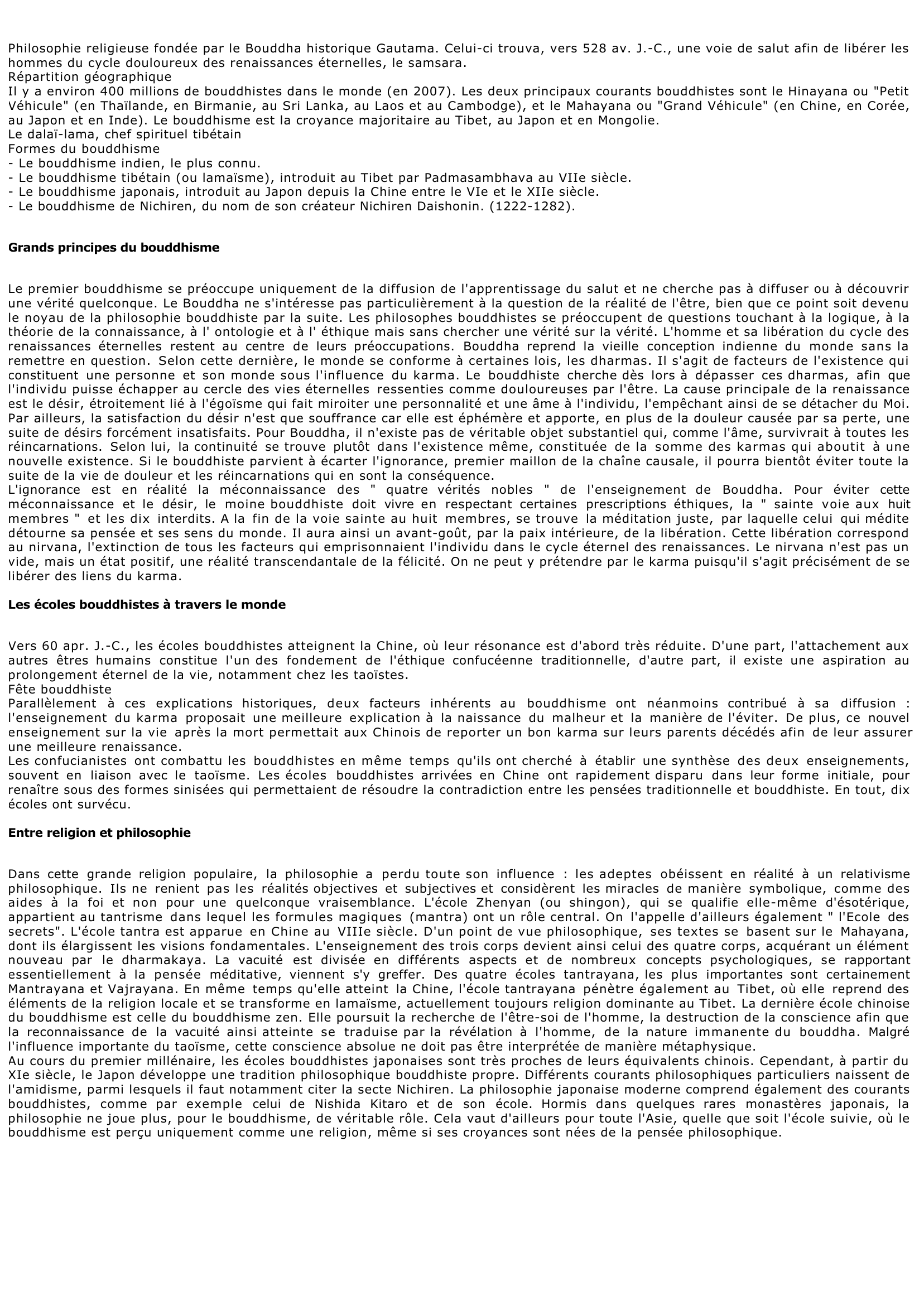 Prévisualisation du document Qu'est-ce que le BOUDDHISME	?