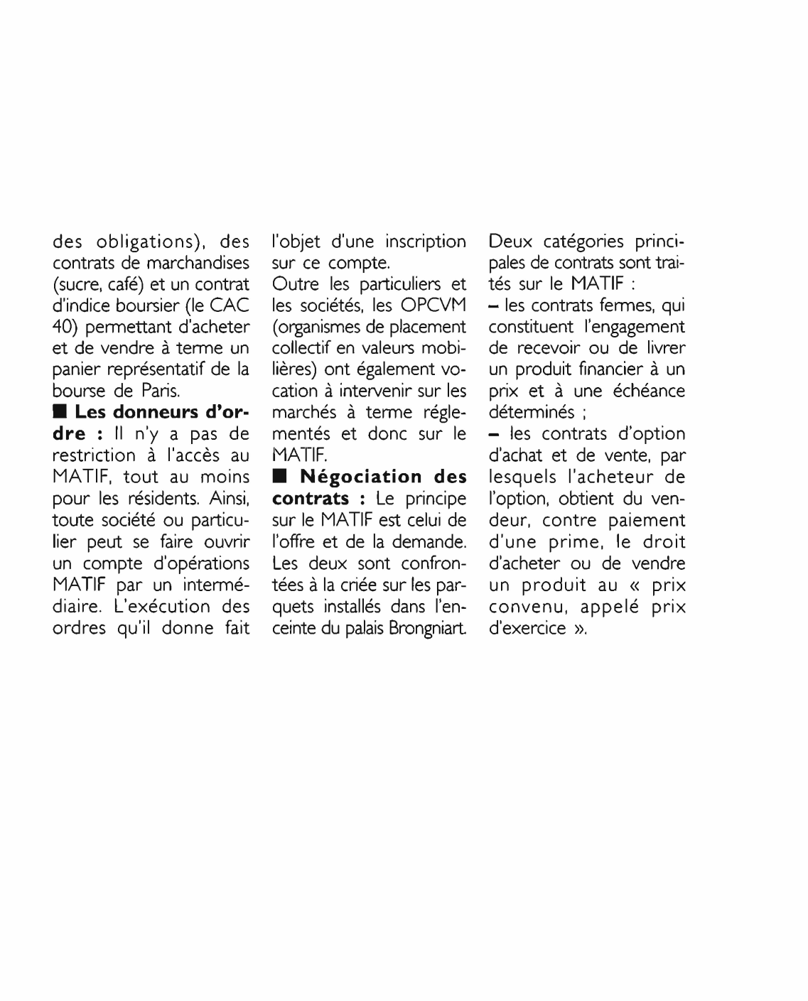 Prévisualisation du document Qu'est-ce que le MATIF ?