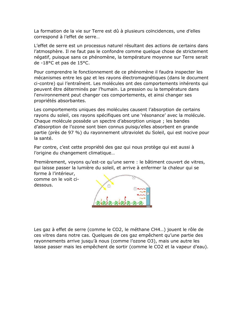 Prévisualisation du document Qu'est-ce que l'effet de serre