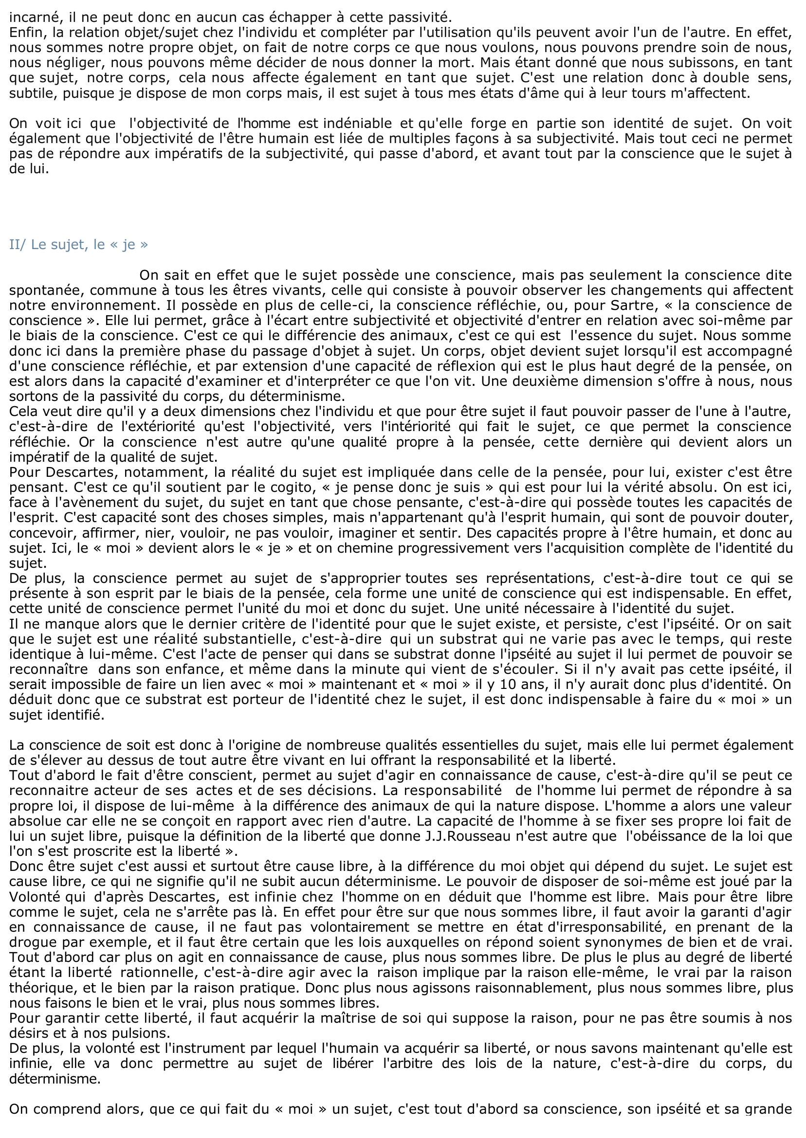 Prévisualisation du document Qu'est-ce qui fait de moi un sujet ?