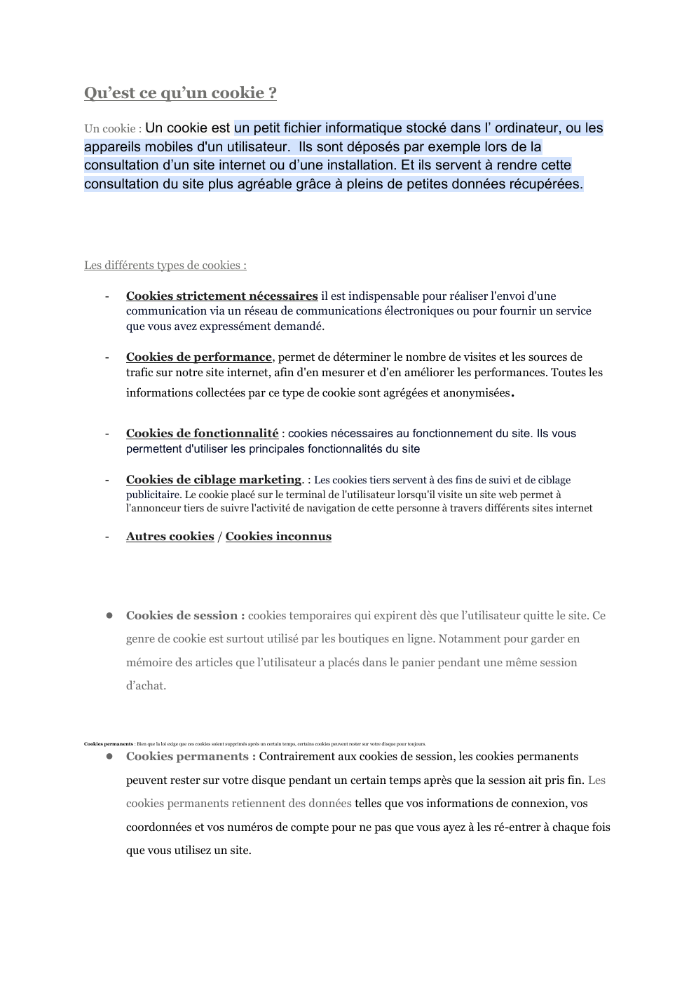 Prévisualisation du document Qu’est ce qu’un cookie ?