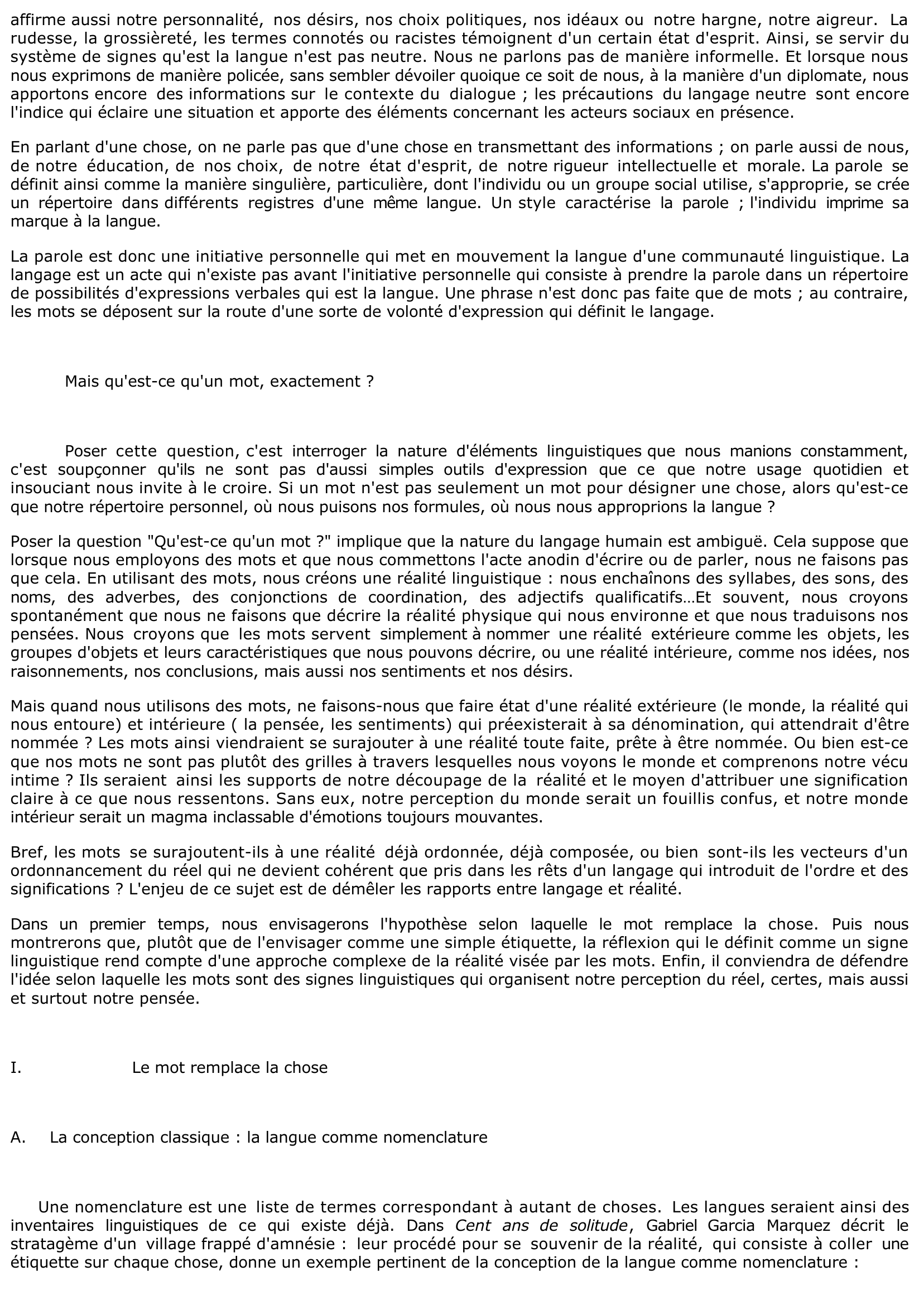 Prévisualisation du document Qu'est-ce qu'un mot ?