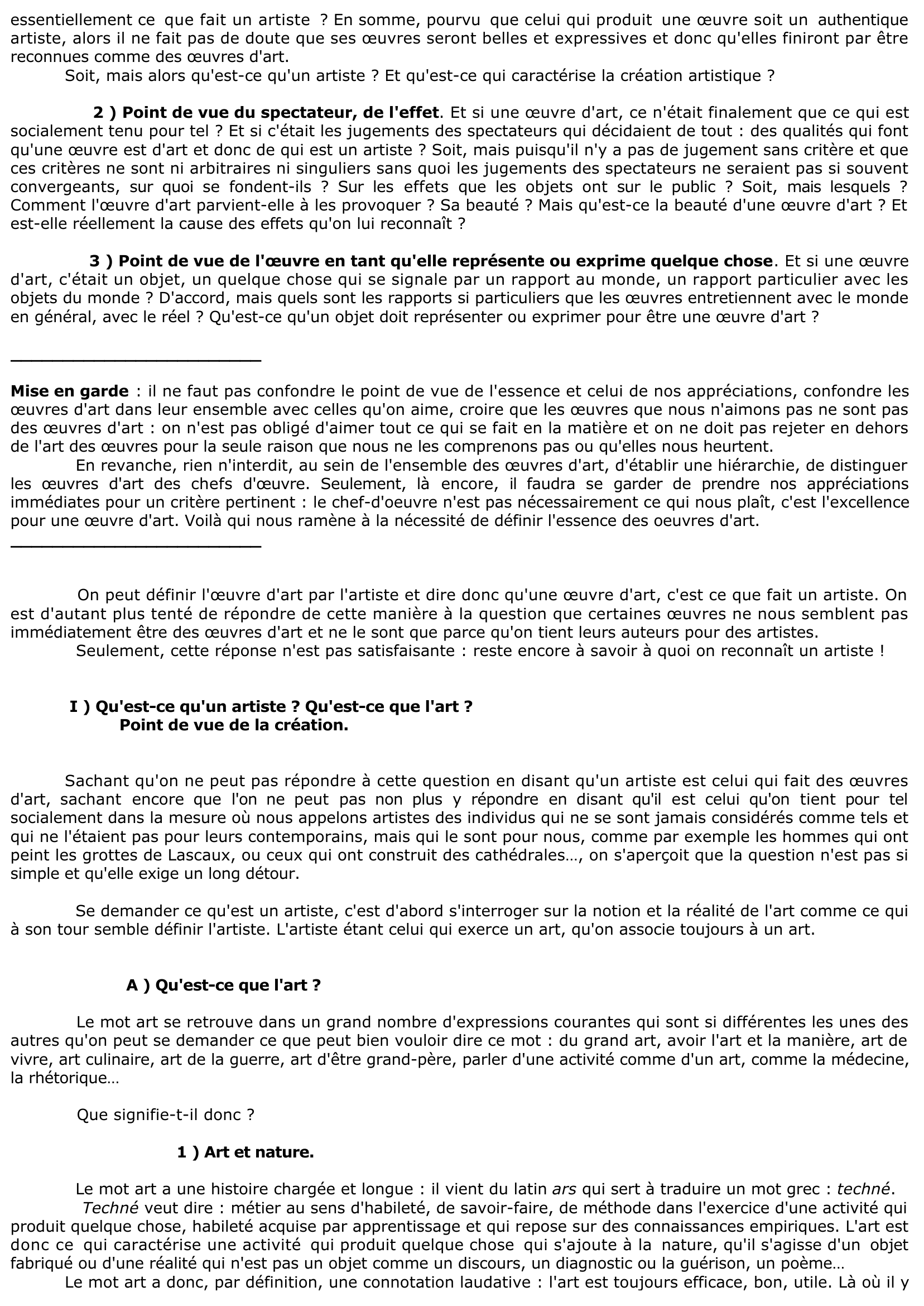 Prévisualisation du document Qu'est-ce qu'une oeuvre d'art ?