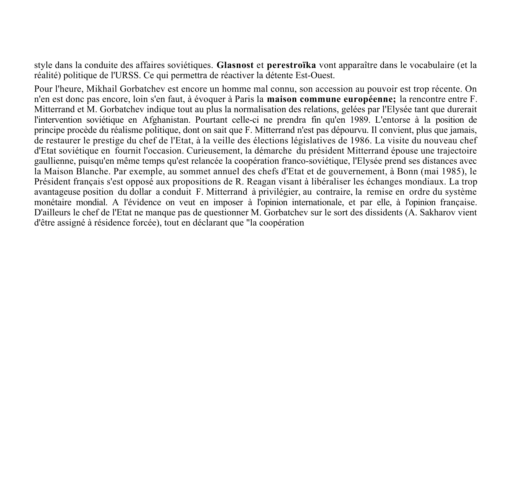 Prévisualisation du document Question 142:
Le dégel des relations franco-soviétiques est marqué,
en octobre 1985, par:
A.