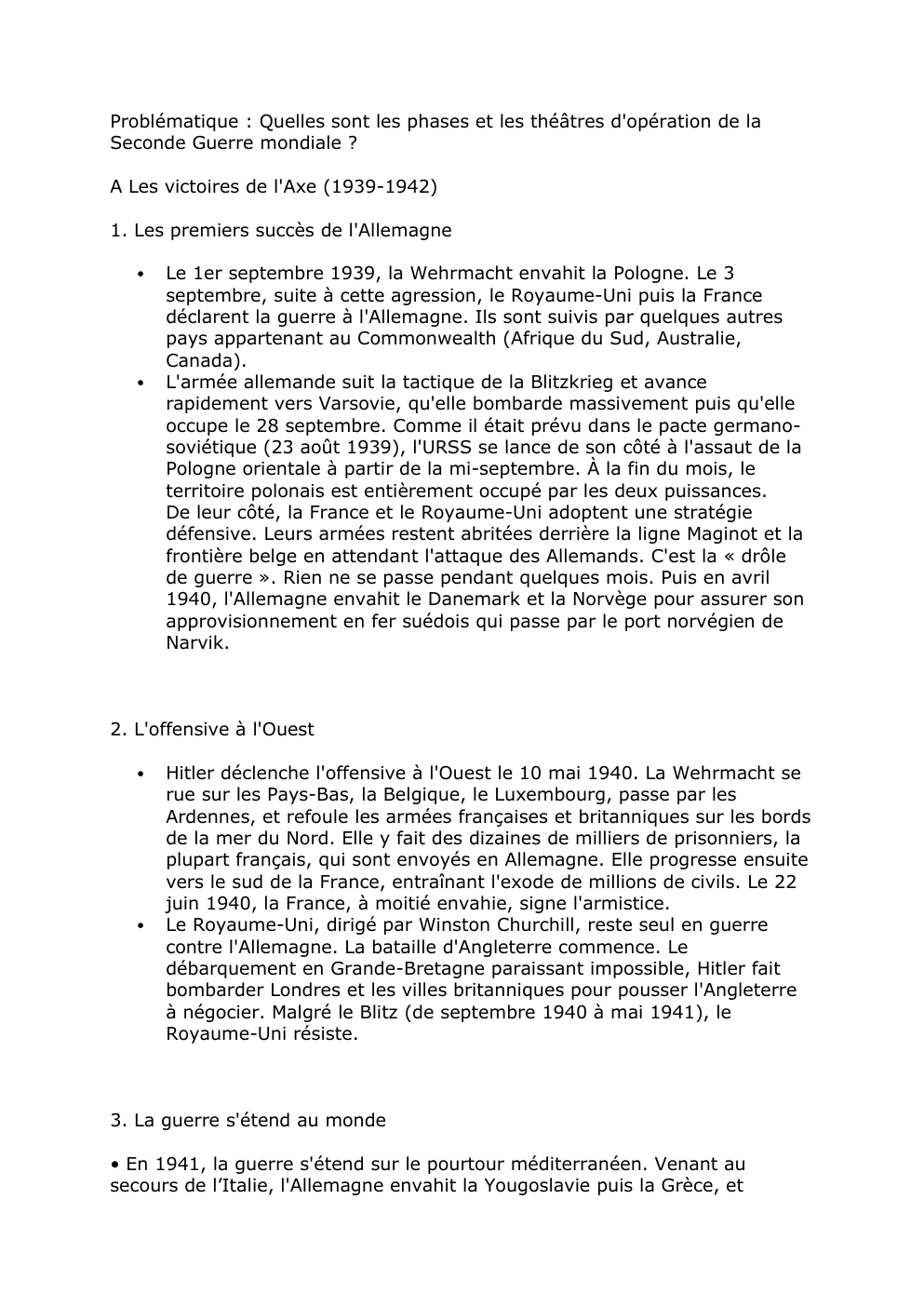 Prévisualisation du document Question problématisée : seconde guerre mondiale