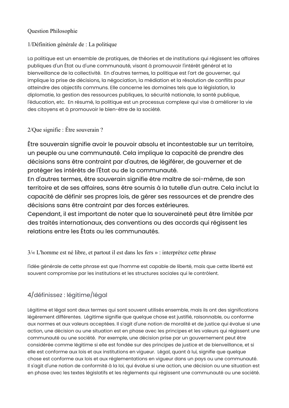 Prévisualisation du document question texte de Rousseau terminal philo