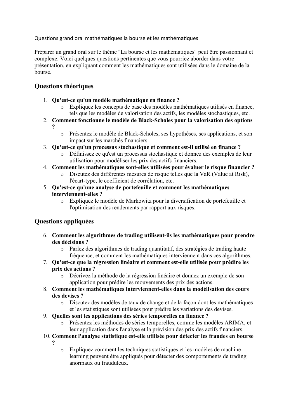 Prévisualisation du document questions et réponses grand oral maths et bourse