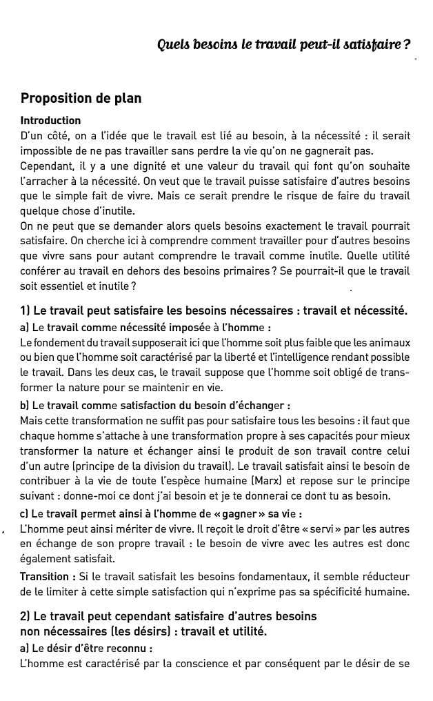 Prévisualisation du document Quet& be&oim Le travail peut-il &ati&Jaire?
Proposition de plan
Introduction
D'un côté, on a l'idée que le travail est lié...