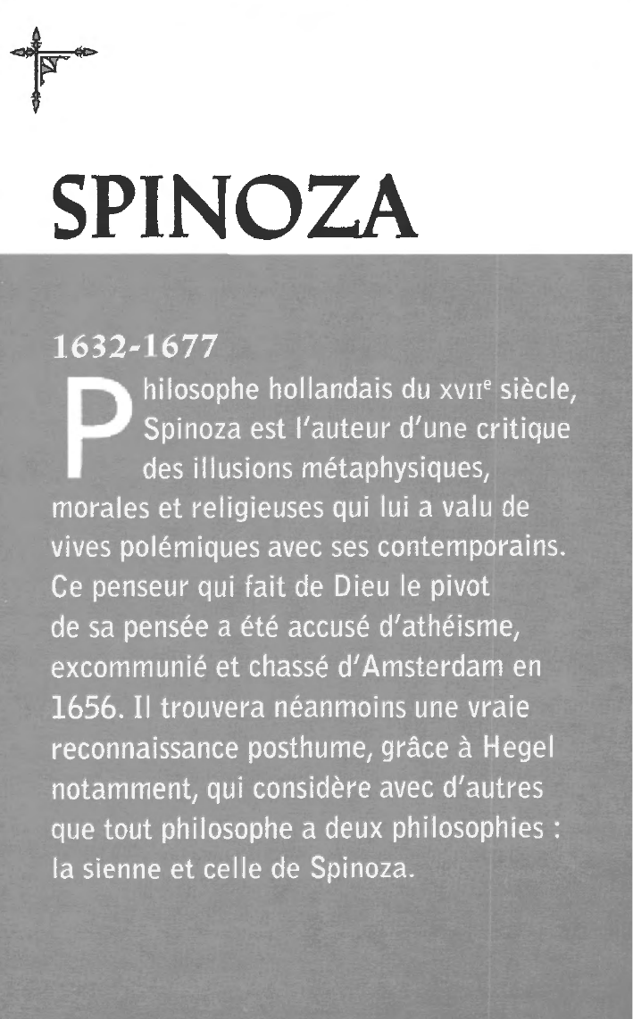 Prévisualisation du document Qui était Baruch SPINOZA	?