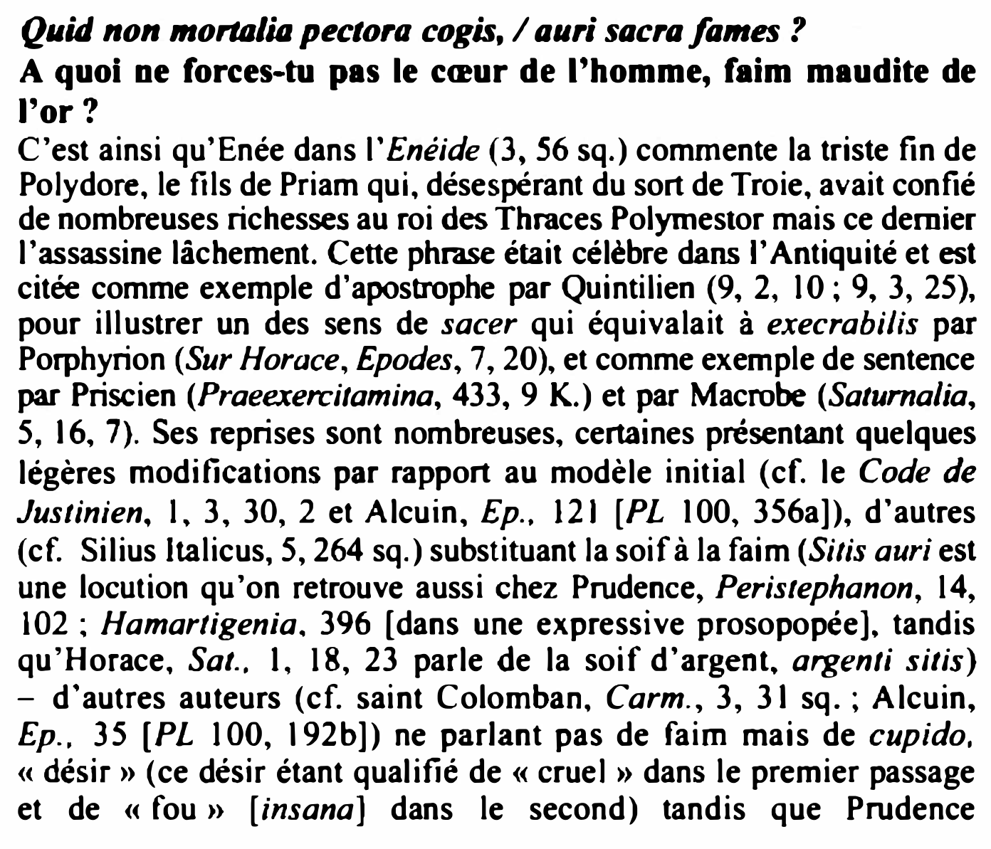 Prévisualisation du document Quid non mortalia pectora cogis, auri sacra fames?