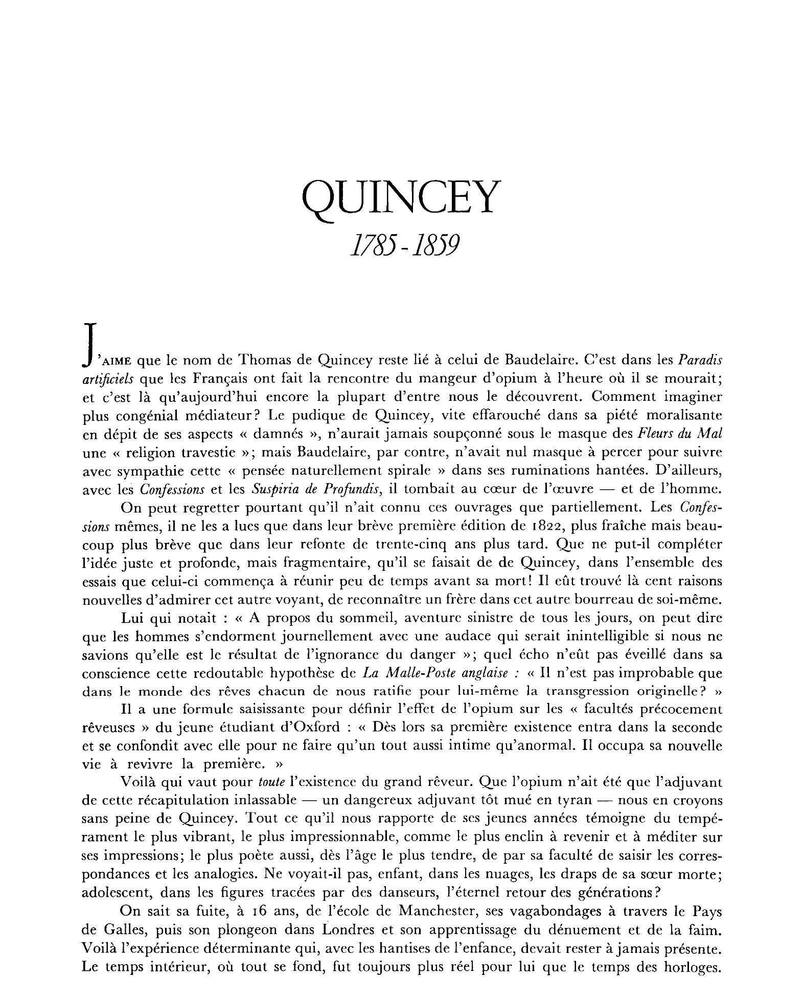 Prévisualisation du document QUINCEY